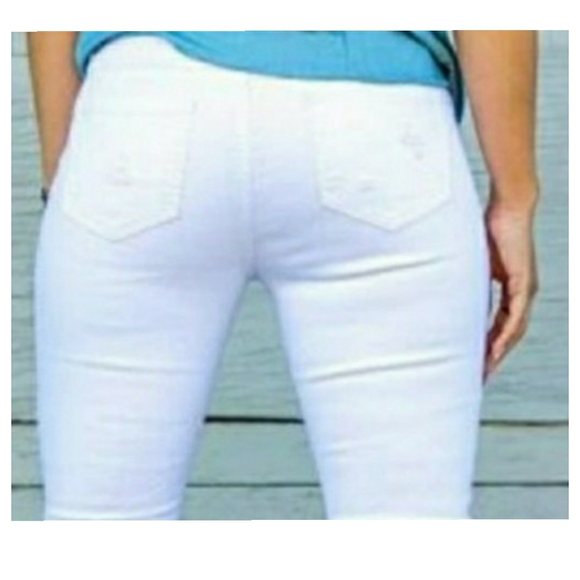 💥White Denim Bell Bottom Flare Jeans - Picture 3 of 5